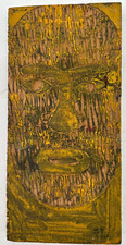 Artisan Hand Carved Primitive Wooden Tribal Mask Wall Art Decorative Plaque