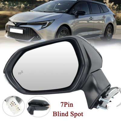 Left Driver Side Mirror W/Blind Spot Signal 7Pin For Toyota