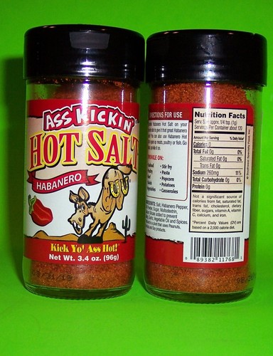 HABANERO HOT SALT SEASONING 3.4 OZ SPICE JAR, SPICY HOT \u0026 SALTY-ASS KICKIN'  GOOD 89382117681 | eBay