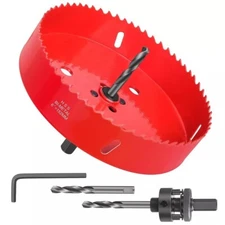 6 Inch Hole Saw - 152mm HSS Bi-Metal Hole Cutter for Different Project with S...