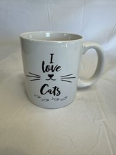 CAT MUG - Royal Norfolk "I Love Cats" Mug- Made in the USA