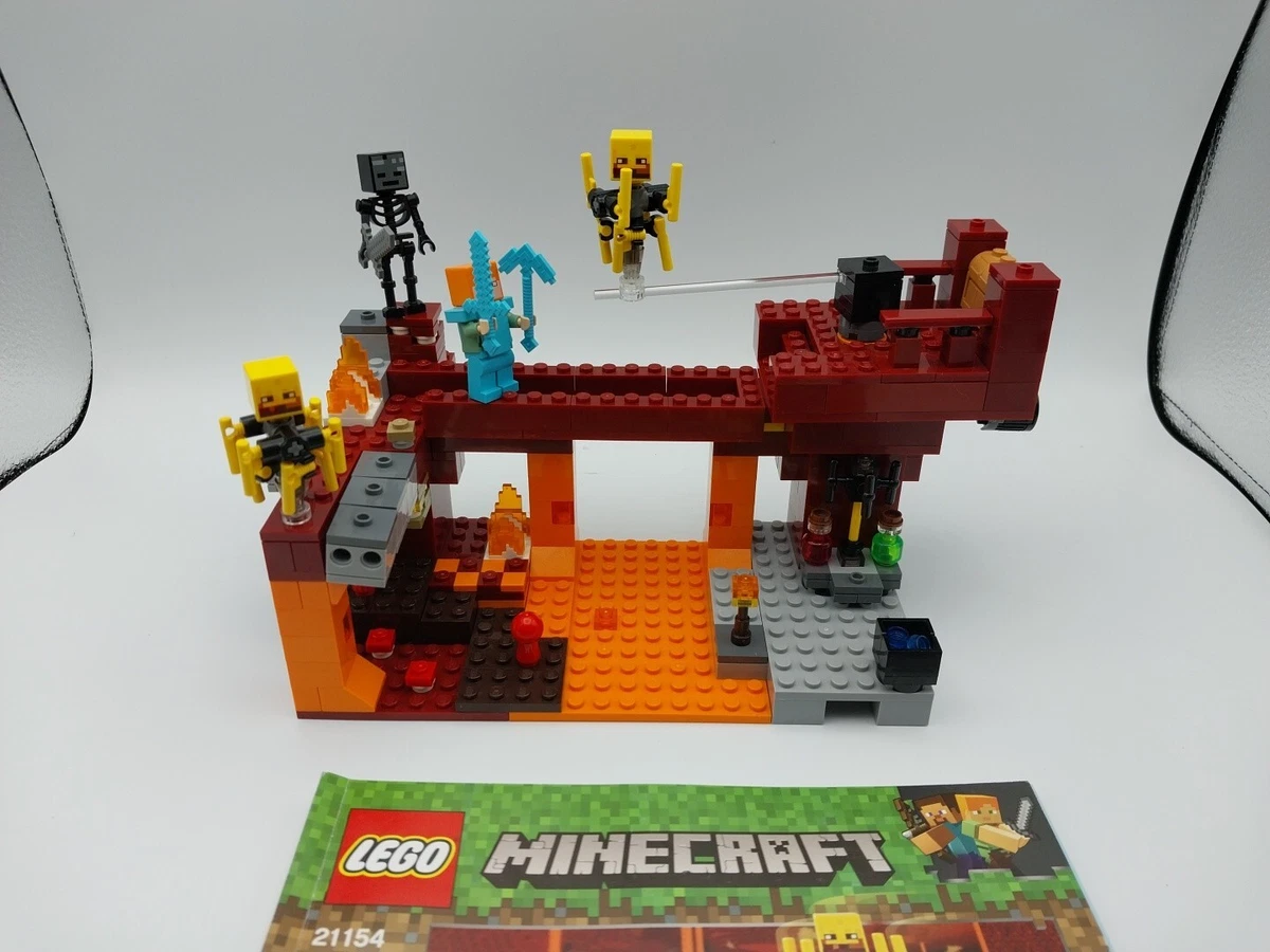 LEGO Minecraft 2154 - Le Pont de Feu - 100% Complet avec instructions - PAS  de b