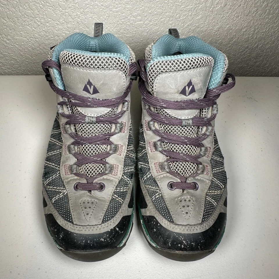 Vasque Mujer 8 Monolith Botas de Senderismo Gris Cuero Exterior Zapatos Tobillo Con Cordones Foto 2 de 4