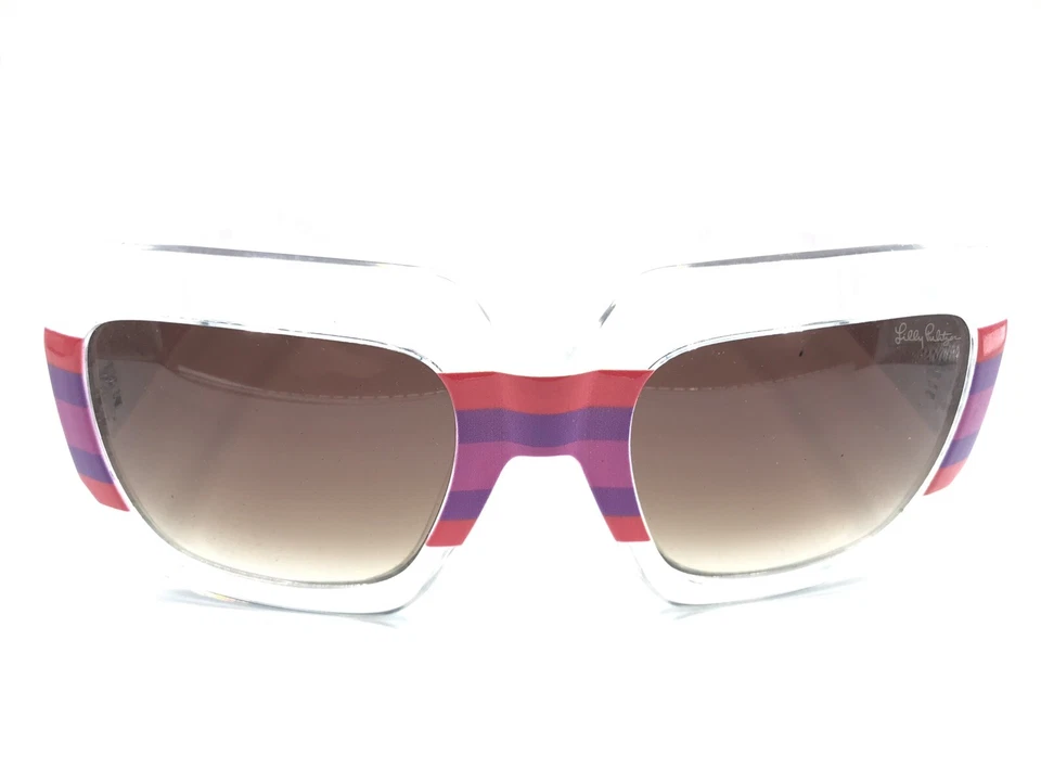 Gafas de sol Lilly Pulitzer Sunrise SP rosa azul mariposa lentes marrones 54-23 145 Foto 2 de 4