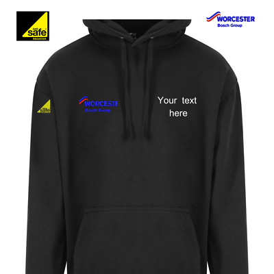 Gas Safe Worcester Bosch Hoodie Klempner Kessel Monteur Arbeitskleidung, bestickt