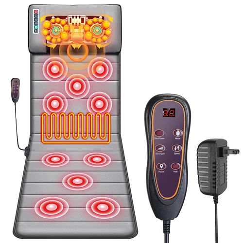 Full Body Massage Mat with Heat 10 Neck Shiatsu Kneading Massage Heads - Picture 2 of 17