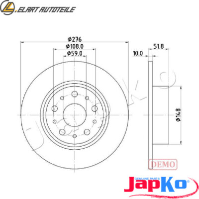 BREMSSCHEIBE 610207C FÜR ALFA ROMEO 166/Sedan LANCIA KAPPA/SW GAMMA 2.4L 5cyl