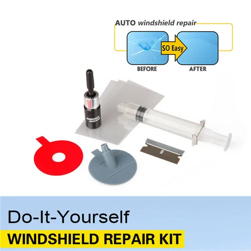 Car Windshield Resin Repair Kit Fix Auto Glass Windscreen Window Crack Chip Tool - Picture 3 of 19