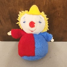 Vintage Eden Clown Doll Baby Toy Plush Stuffed Lovey musical music wind up