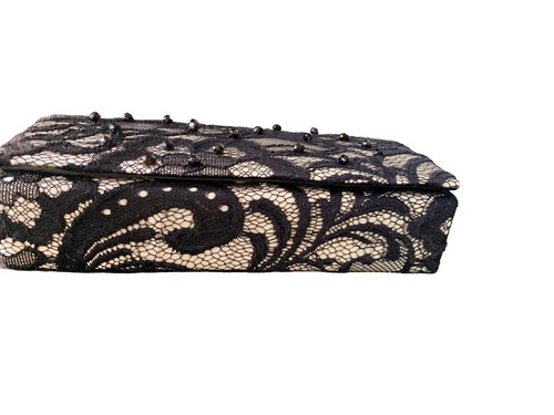 Touch of Nina Women's Black Lace Evening Clutch Bag NWT - Picture 3 of 8