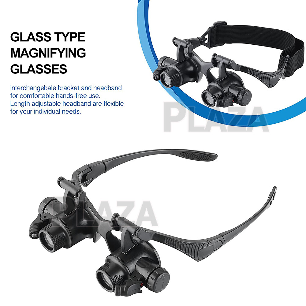 Magnifying Glass Loupe Headband Headset Head Light Jeweler Magnifier 2