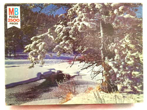 Jigsaw Puzzle Central Idaho Winter Scene 2500 Pieces Milton Bradley Series 4870 - Picture 1 of 7