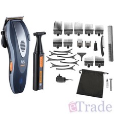 VS Sassoon Mens Metro Grooming Hair Beard Clipper Trimmer Cordless Kit