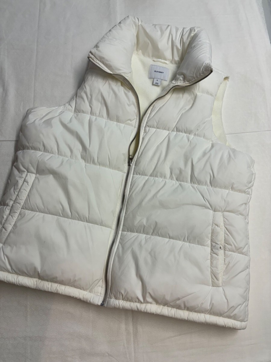 Puffer Coat Old Navy White Puffer Vest Puffer Vest Women Sz XL