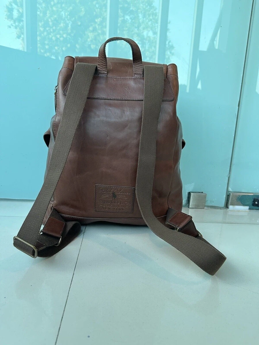 Polo ralph lauren heritage leather backpack rucksack WORLWIDE