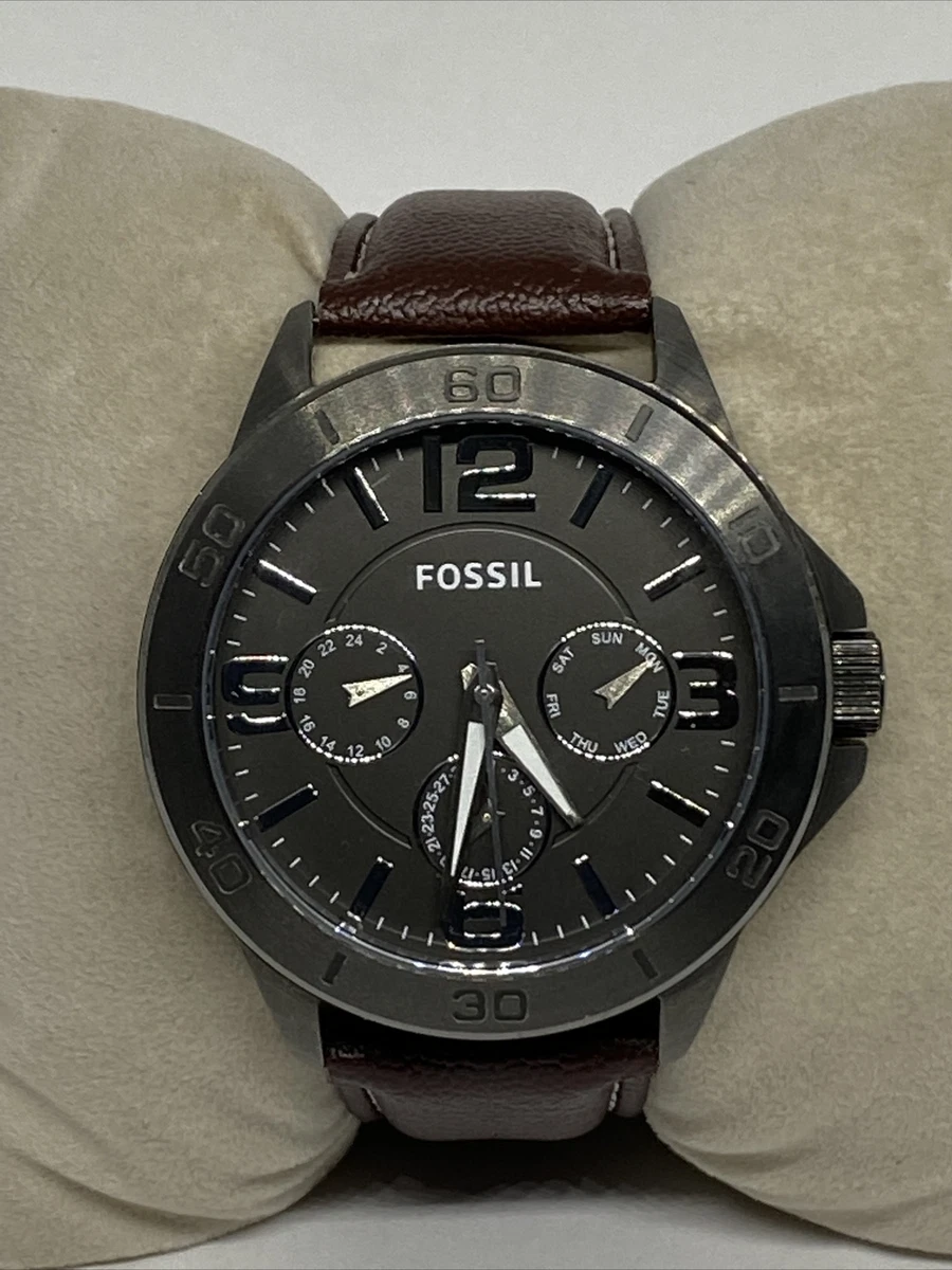 Fossil Modern Century BQ2297 Men s Brown Leather Analog Dial Quartz Watch EY508