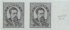PORTUGAL !  PAIRE de Timbres anciens NEUFS et NON Dentelés de 1882 n°56