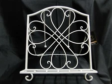 Tripar Distressed White / Cream Metal Display Stand for One Book