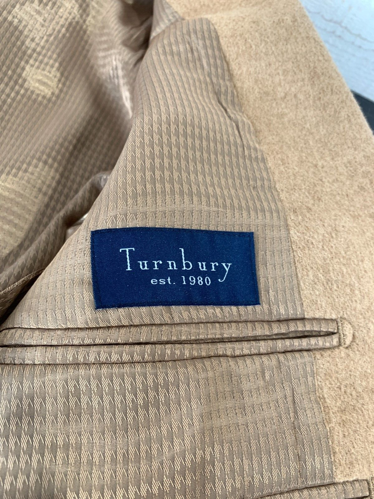 TURNBURY Suit Jacket Separate Camel Hair 100% 38S… - image 7