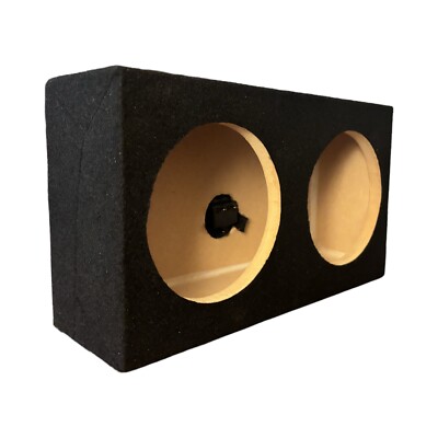6x5 Dual Sealed Speaker Enclosure Box- Black