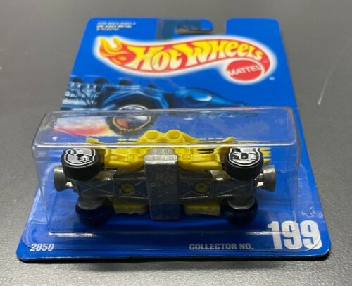 Hot Wheels Sammler Nr. 199 Double Demon Yellow mit blauer Karte von UH 1995 - Bild 2 von 6
