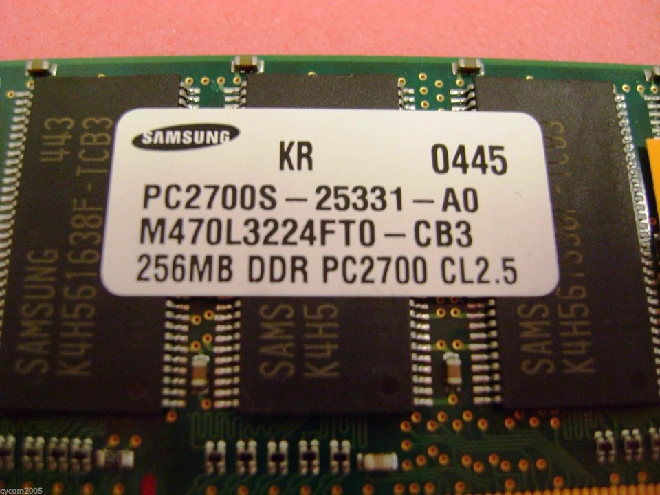 Toshiba Satellite M35X-S149 Samsung 256MB PC2700 DDR CL2.5 Ram K000018970 SODIMM - Image 4 of 4
