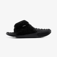 BALLOP Diet Caloring Fur Slipper Black Asymmetry Acupressure Design Foot Massage