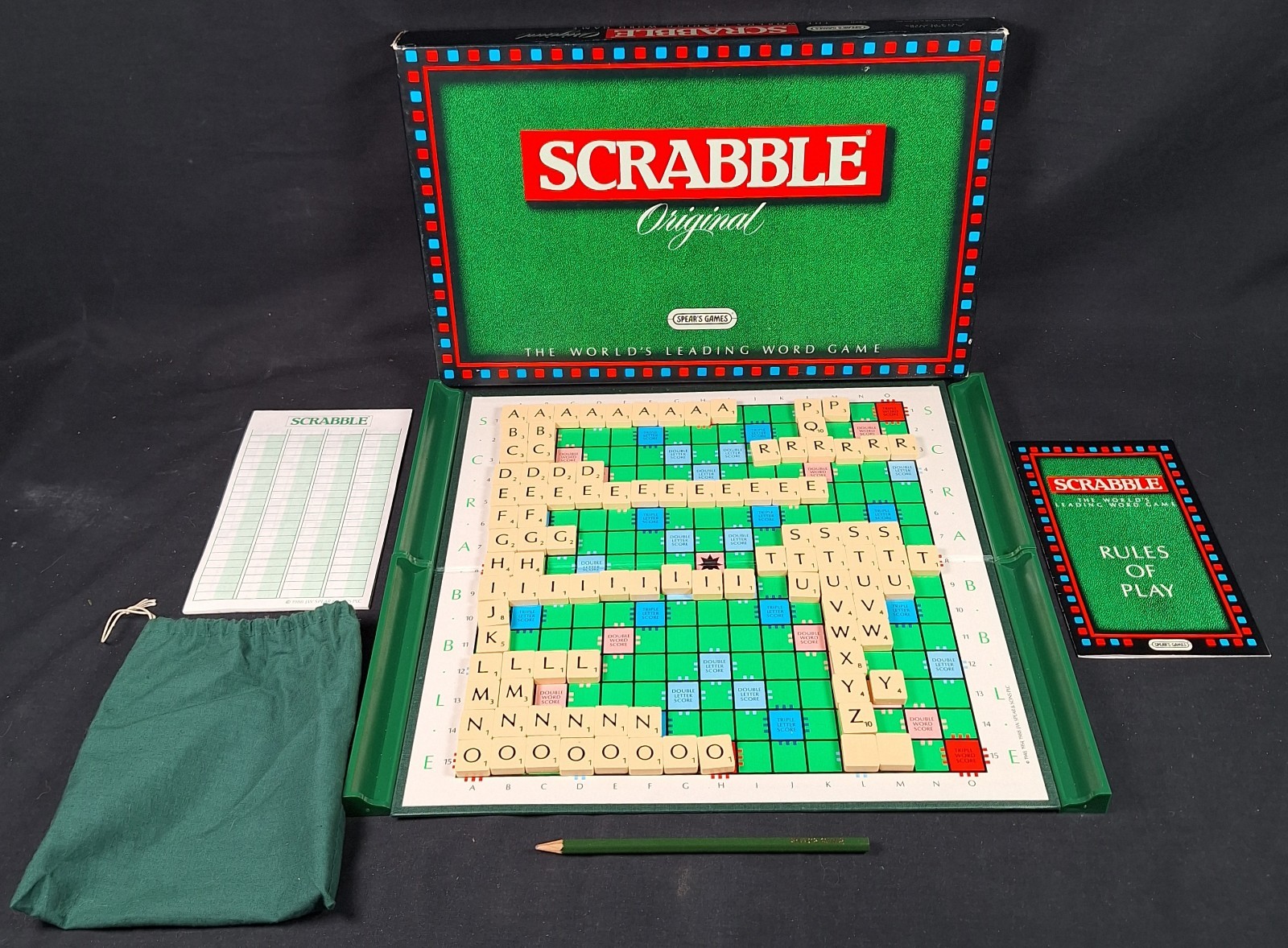 Vintage 1990s Spear’s Games Scrabble Board Game Complete