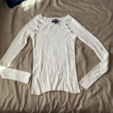 Express Long Sleeve White Sweater Top Small