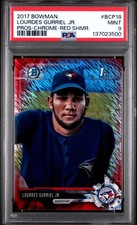 2017 BOWMAN PROSPECTS CHROME-RED SHIMMER #BCP18 LOURDES GURRIEL JR. 4/5 PSA 9
