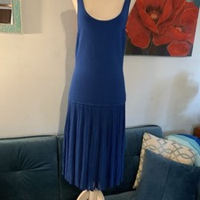 Ralph Lauren Sleeveless Tank Blue Knit Dress Size M Medium