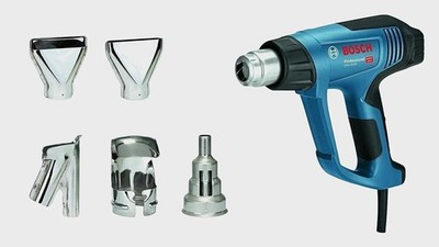 Bosch 2000 Watt Professional Heißluftpistole Set Blau 630°C THG 20-63