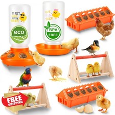 ATHCOHT Chicken Feeder Waterer Set 1L Auto Chick Duck Quail Coop
