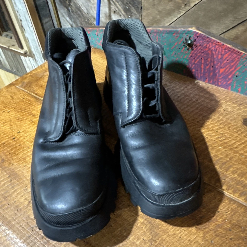 Винтажные мужские ботинки Prada на шнуровке черная кожа размер 9 США - Изображение 4 из 4