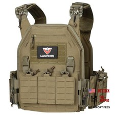 Tactical Vest for Men Weighted Vest Fully Adjustable Medium-XX-Large Tan