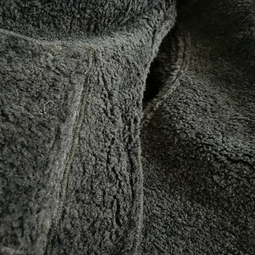 Giacca biker aviatore Unreal Fur wet look ecopelle e pelliccia nera taglia large nuova con etichette - Foto 15 di 24