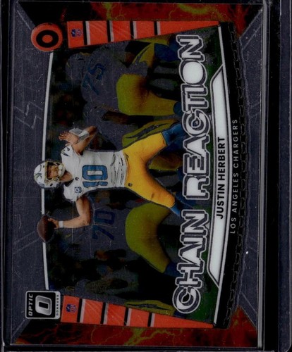 Justin Herbert #6 2025 Panini Donruss Optic Chain Reaction card
