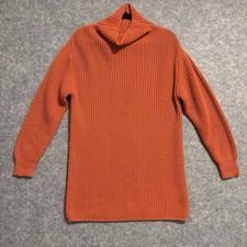 Wilfred Sweater Dress Womens XS Orange 100% Merino Wool Chunky Kint Aritzia