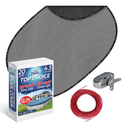 PoolCoverChoice Winter Swimming Pool Cover for 18 ft x 40 ft Oval Pool