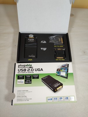 Plugable USB 2.0 UGA Multi-Display Adapter Display-Link DVI VGA HDMI 1920x1080