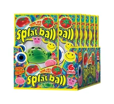 Ja-Ru 5303 Assorted Colors Polymer Sticky and Stretchy Splat Ball (Pack of 24)