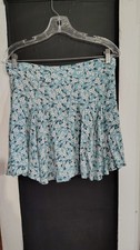 womans Zara blue floral daisy dress skort size large