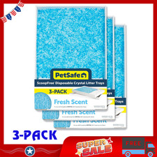 PetSafe ScoopFree Crystal Cat Litter Tray Refill 3 Pack Disposable Fresh Scent