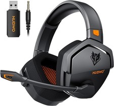 Wireless Gaming Headset with Mic for Ps5 Ps4 PC, Zero Interference, 100-Hour