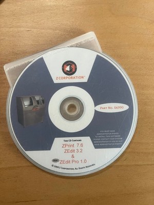 Z Corporation / 3D Systems Z450 OEM installation CD PLUS FREE BONUS MANUALS