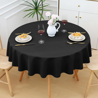 Tischdecke Abwaschbar Rund140Cm Tischtuch Polyester Wasserabweisend Lotuseffekt