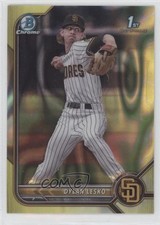 2022 Bowman Draft Chrome Yellow Lava Refractor 9/75 Dylan Lesko #BDC-27 7c7