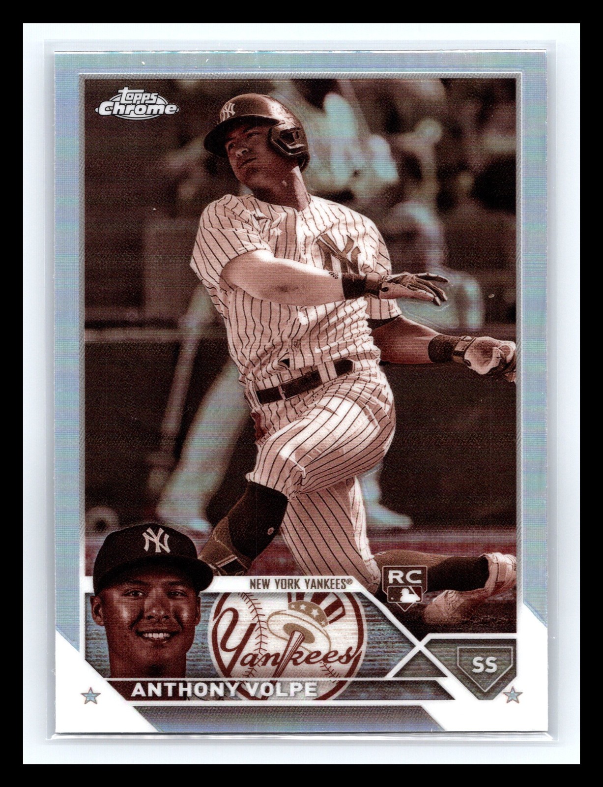 2023 Topps Chrome - Anthony Volpe #4 Sepia Refractor (RC)