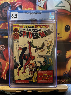 Amazing Spider-Man Annual #1 1964 CGC 6.5 1st Sinister Six Unpressed WP Hot Key!