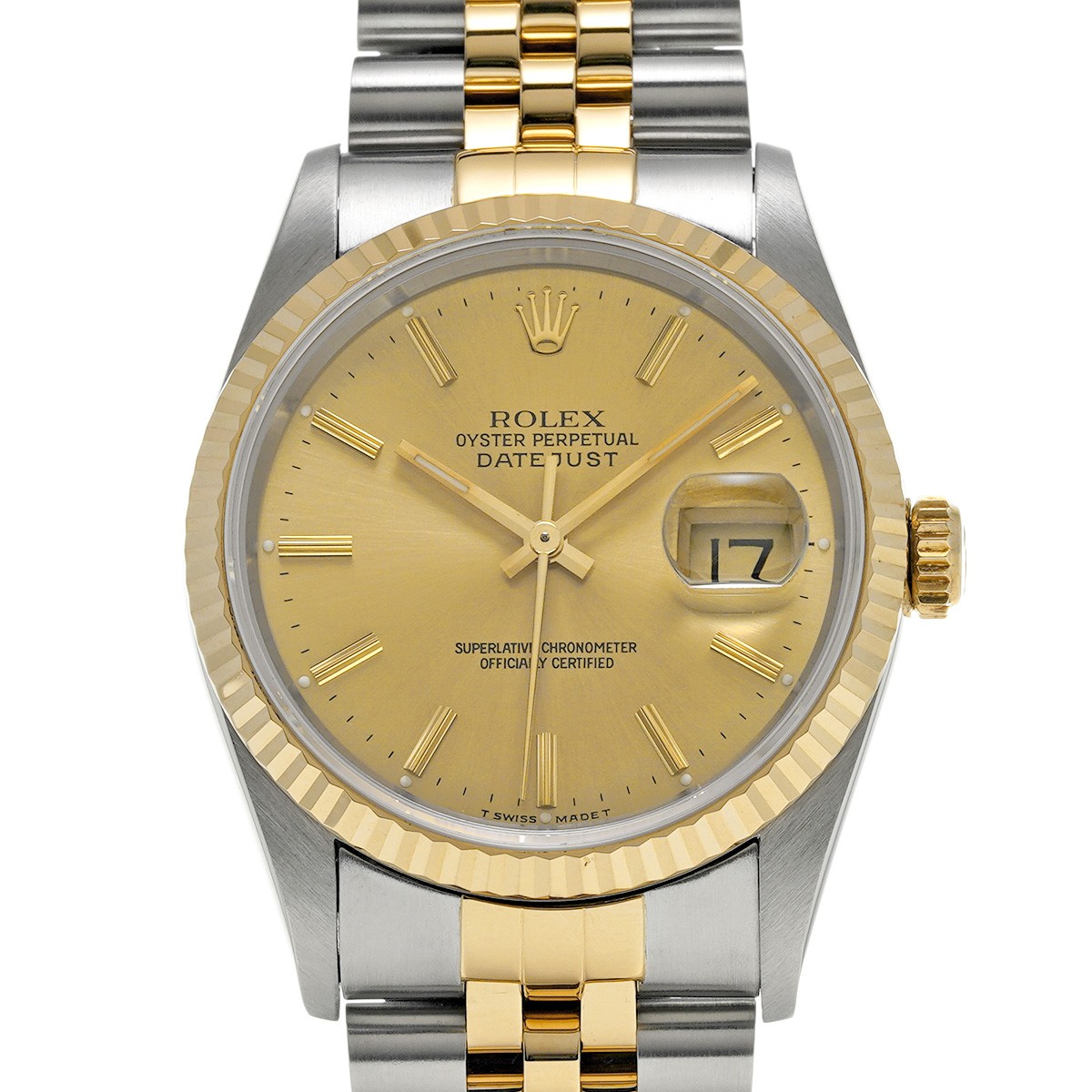 ROLEX Datejust 16233 Champagne/diamond WATCH 743848